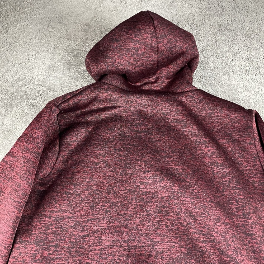 Range Fleece Full Zip Hoodie Sweatshirt Mens Large Red Black Pattern - Picture 14 of 16